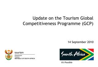 Update on the Tourism Global Competitiveness Programme (GCP)