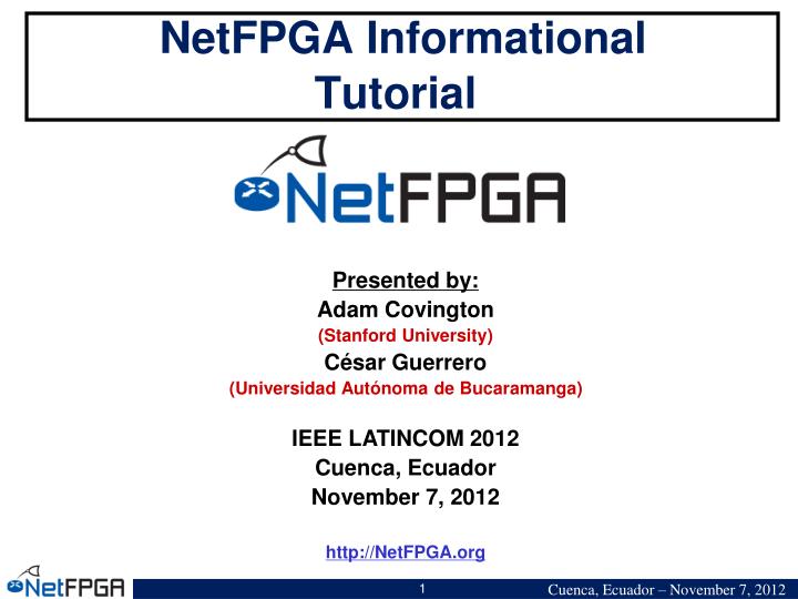 netfpga informational tutorial