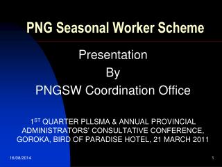 PNG Seasonal Worker Scheme