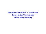 Manual on Module V – Trends and Issues in the Tourism and Hospitality Industry