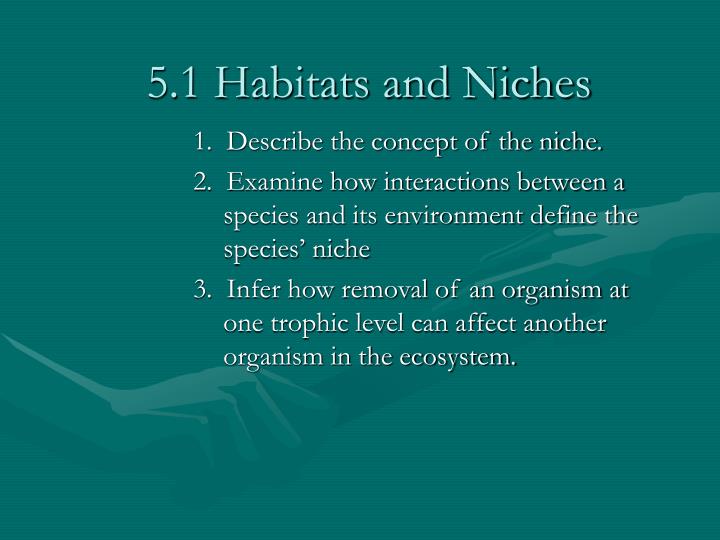 5 1 habitats and niches
