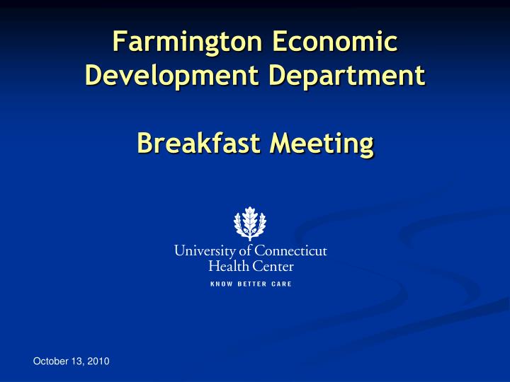 farmington economic development department breakfast meeting