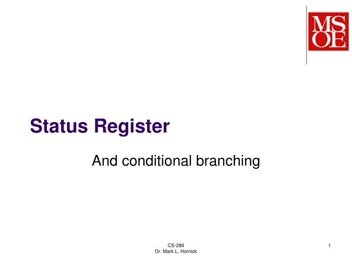 status register