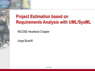 Project Estimation based on Requirements Analysis with UML/SysML
