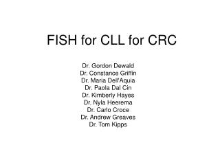 FISH for CLL for CRC