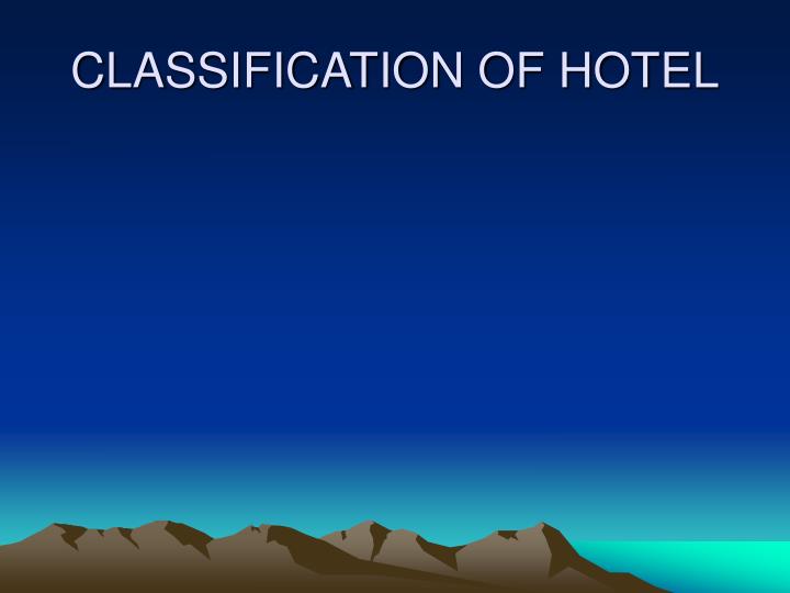 classification of hotel