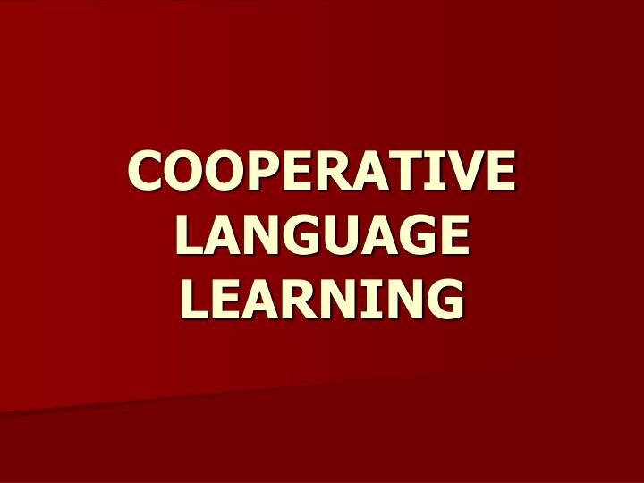 cooperative language learning