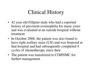 Clinical History