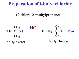 Preparation of t-butyl chloride