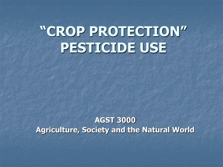 crop protection pesticide use