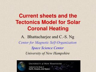 Current sheets and the Tectonics Model for Solar Coronal Heating