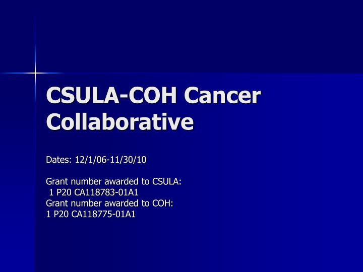 csula coh cancer collaborative