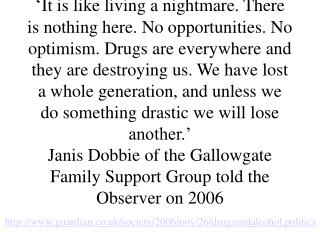 guardian.co.uk/society/2006/nov/26/drugsandalcohol.politics