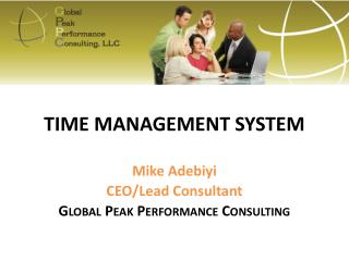 TIME MANAGEMENT SYSTEM