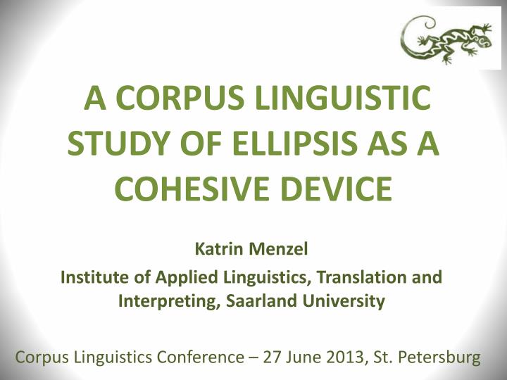 a corpus linguistic study of ellipsis as a cohesive device