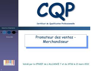 cqp certificat de qualification professionnelle