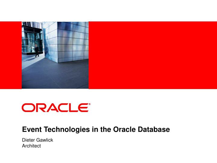 event technologies in the oracle database