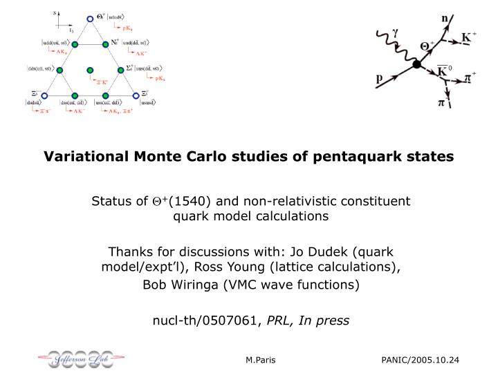 variational monte carlo studies of pentaquark states