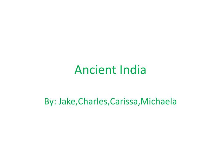 ancient india