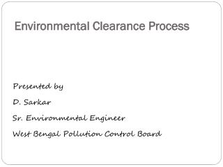 Environmental Clearance Process