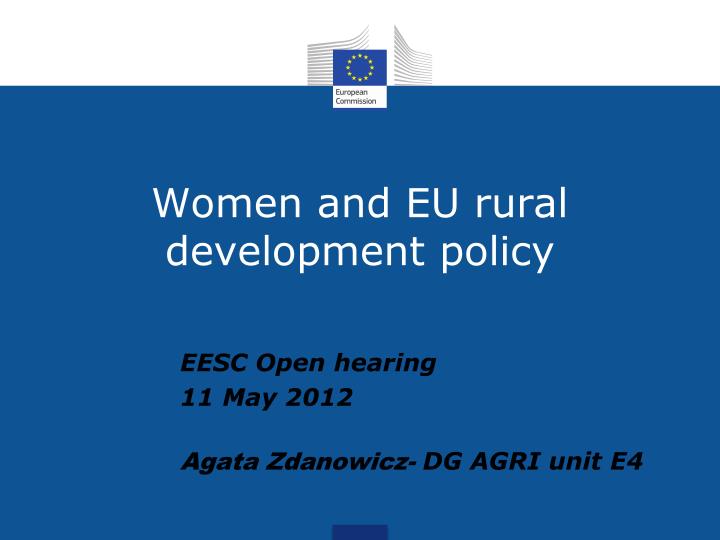 women and eu rural development policy