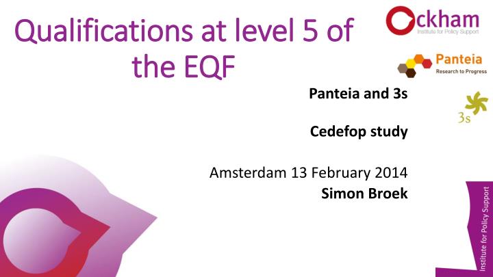 qualifications at level 5 of the eqf