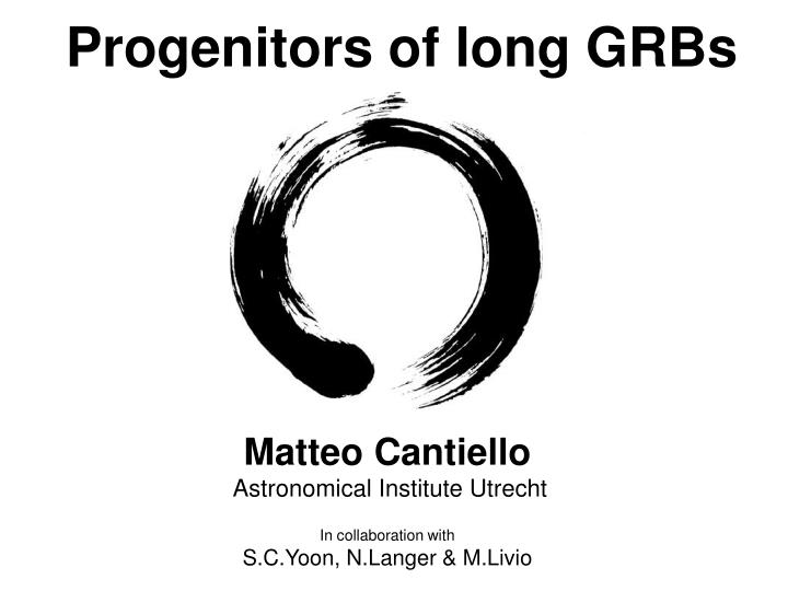 progenitors of long grbs