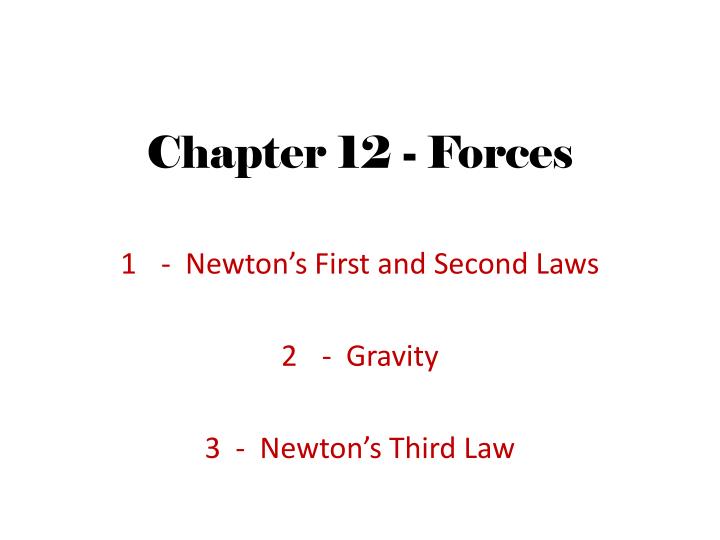 chapter 12 forces