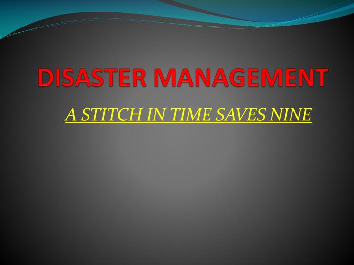 disaster management