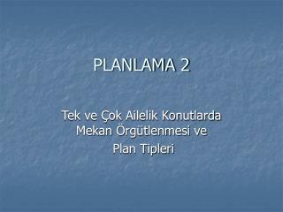 planlama 2