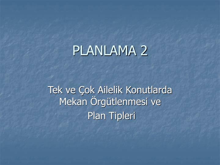 planlama 2