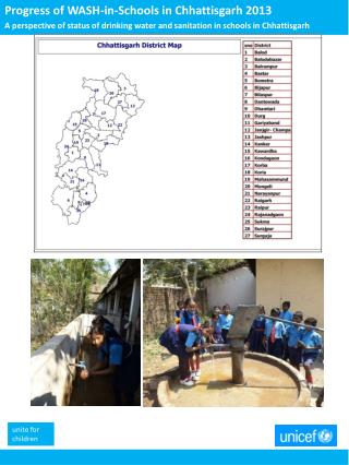 Progress of WASH-in-Schools in Chhattisgarh 2013