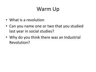 warm up