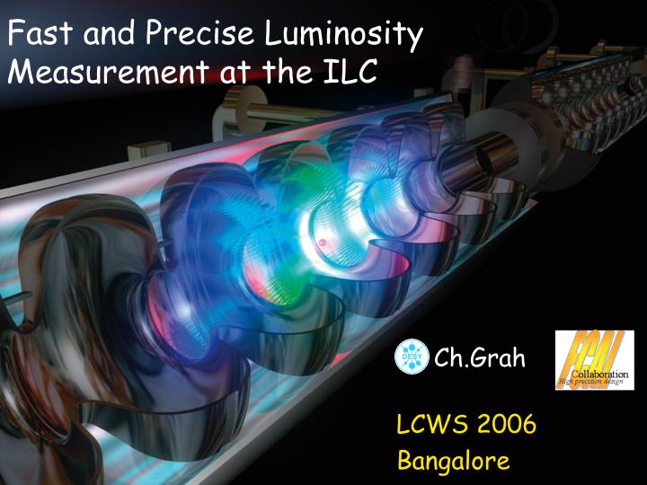 fast and precise luminosity measurement at the ilc