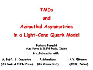 TMDs and Azimuthal Asymmetries in a Light-Cone Quark Model