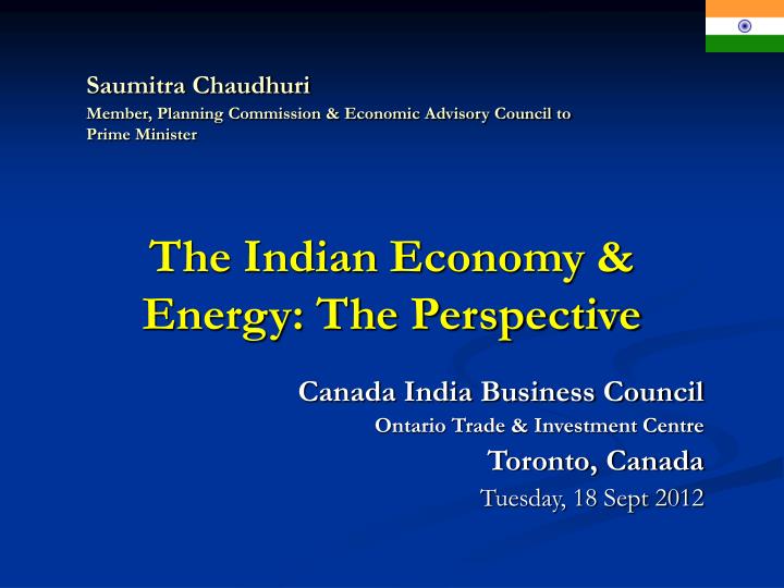 the indian economy energy the perspective
