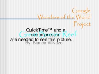 Google Wonders of the World Project