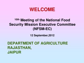 Department of agriculture Rajasthan, jaipur