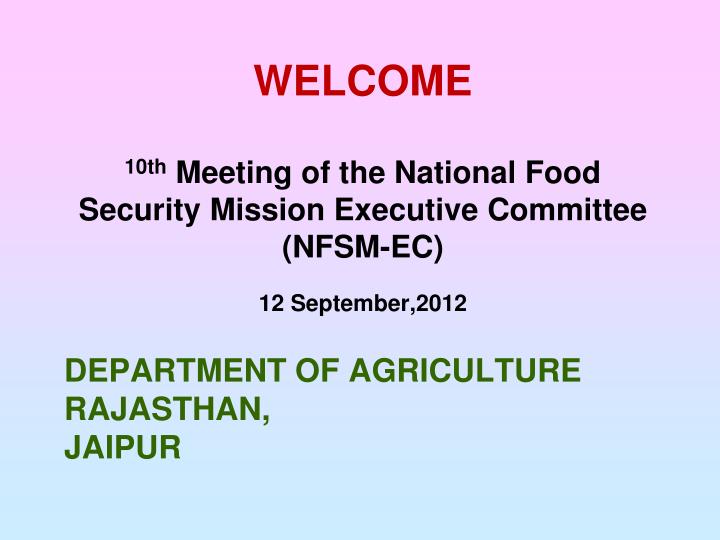department of agriculture rajasthan jaipur