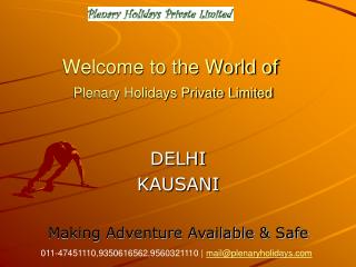 Welcome to the World of Plenary Holidays Private Limited