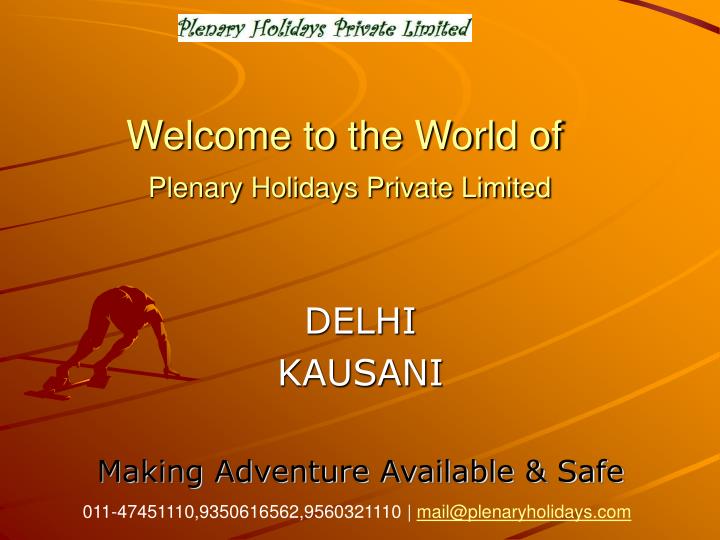 welcome to the world of plenary holidays private limited
