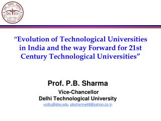 Prof. P.B. Sharma