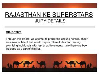 RAJASTHAN KE SUPERSTARS JURY DETAILS