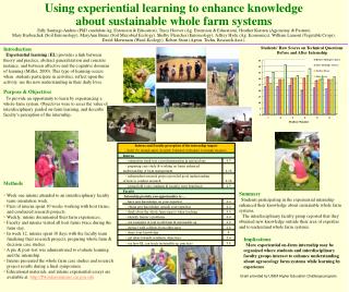 Using experiential learning to enhance knowledge about sustainable whole farm systems