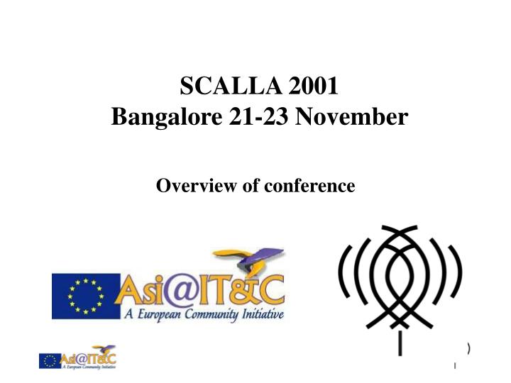 scalla 2001 bangalore 21 23 november