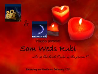Proudly presents Som Weds Rubi who is the bride? who is the groom?