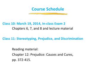 Course Schedule