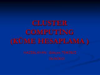 cluster comput ng k me hesaplama