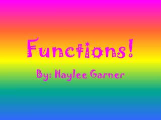 Functions!