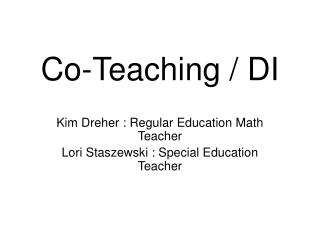Co-Teaching / DI